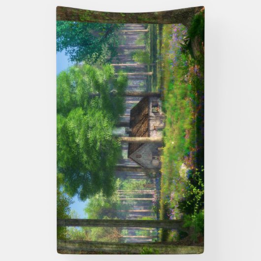 Phantasti: Das Banner der Hütte im Wald (Vertikal)
