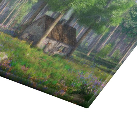 Phantasti: Das Forest Hütte Cutting Board Schneidebrett (Ecke)