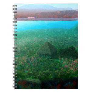 Phantasti: Das Hütte-Notebook der Insel Notizblock