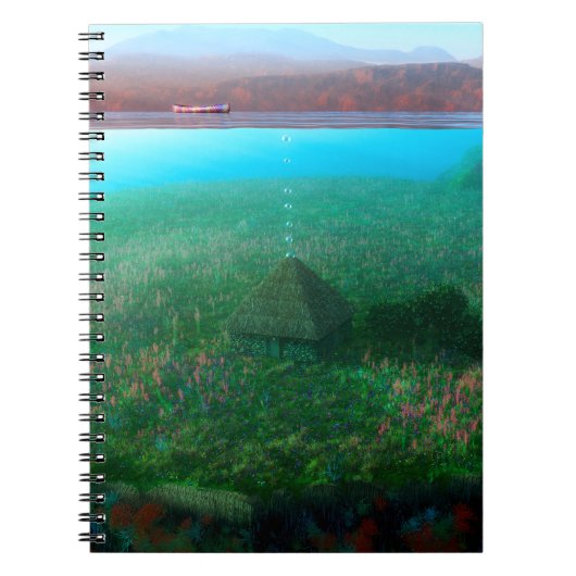 Phantasti: Das Hütte-Notebook der Insel Notizblock (Vorderseite)