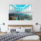 Phantasti: Die Fee Bath Canvas drucken Leinwanddruck (Insitu (Schlafzimmer))