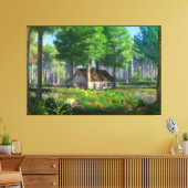 Phantasti: Die Forest Hütte Canvas Print Leinwanddruck (Insitu (Wohnzimmer))