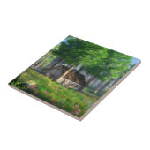 Phantasti: Die Forest Hütte Tile / Trivet Fliese (Seite)