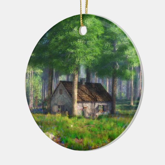 Phantasti: Die Hütte des Waldes Keramik Ornament (Links)