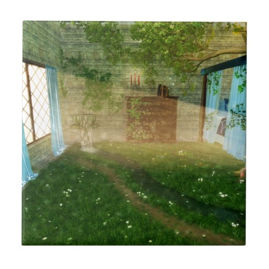 Phantasti: In Fairy Land Tile / Trivet Fliese (Vorderseite)