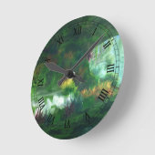 Phantasti: Lady of the Marble Clock Runde Wanduhr (Winkel)