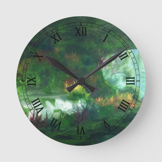 Phantasti: Lady of the Marble Clock Runde Wanduhr (Vorderseite)