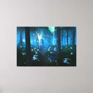 Phantasti: Nacht in Fairy Land Canvas Print Leinwanddruck