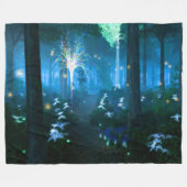 Phantasti: Nacht in Fairy Land Fleece Blanket (Vorderseite (Horizontal))