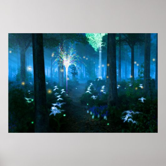 Phantasti: Nacht in Fairy Land Print Poster (Vorne)