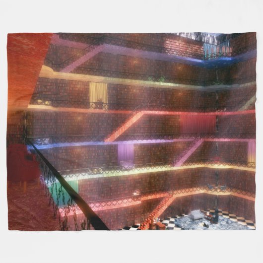 Phantasti: The Palace Library Fleece Blanket (Vorderseite (Horizontal))
