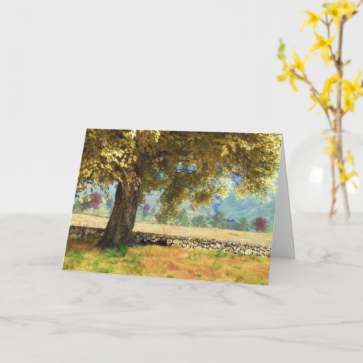 Phantasti: Unter der Buche Tree Card Karte (Gelbe Blume)