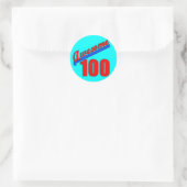 Phantastisch 100 Phantastisch im Alter von 100 Jah Runder Aufkleber (Tasche)