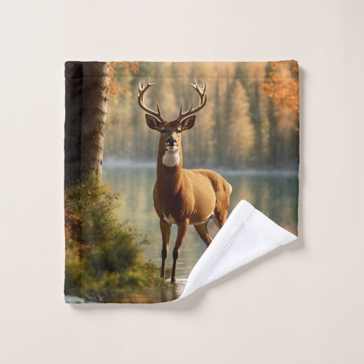 Phantastisch 12 Punkte in den Herbstgewässern Badhandtuch Set (Waschlappen)