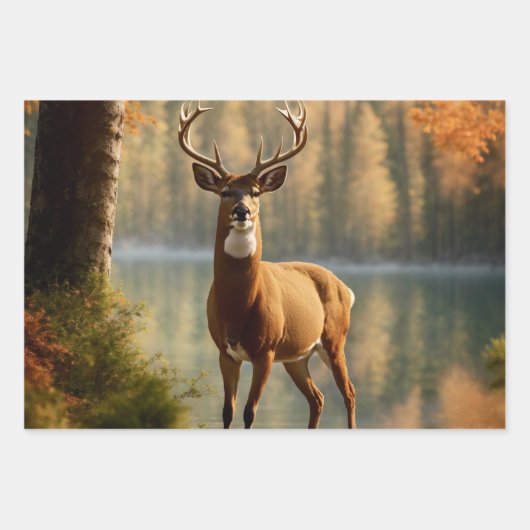 Phantastisch 12 Punkte in den Herbstgewässern Geschenkpapier Set (Vorderseite 3)