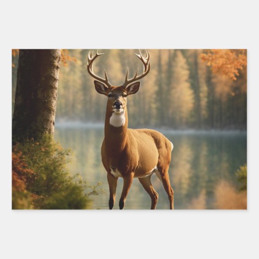 Phantastisch 12 Punkte in den Herbstgewässern Geschenkpapier Set (Vorderseite 2)