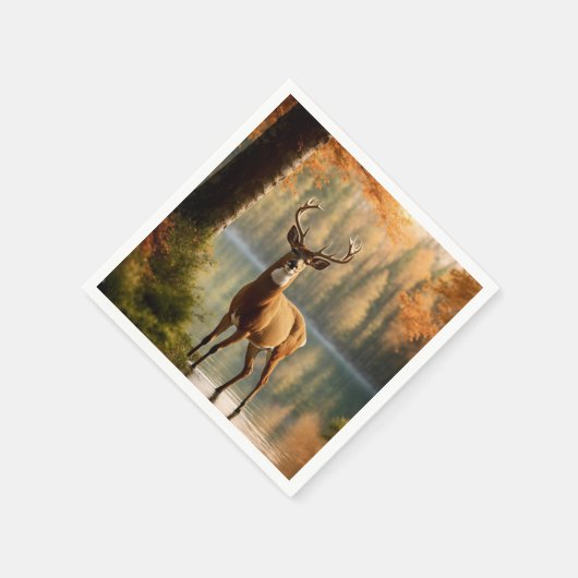 Phantastisch 12 Punkte in den Herbstgewässern Serviette (Ecke)