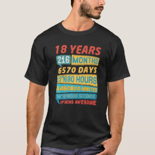 Phantastisch 18 Jahre alt Vintag 18. Geburtstag 1 T-Shirt