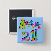 Phantastisch 21 T - Shirt und Geschenke zum Geburt Button (Vorne & Hinten)