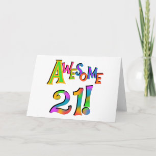 Phantastisch 21 T - Shirt und Geschenke zum Geburt Karte