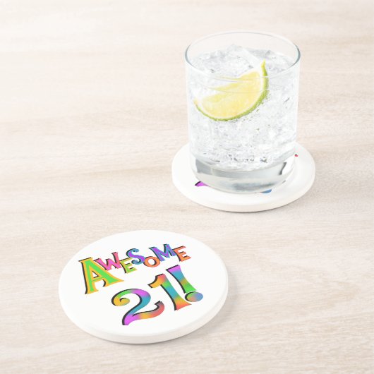 Phantastisch 21 T - Shirt und Geschenke zum Geburt Sandstein Untersetzer (Seite)