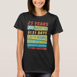 Phantastisch 25 Jahre alt Vintag 25. Geburtstag T-Shirt