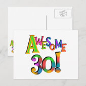 Phantastisch 30 T - Shirt und Geschenke zum Geburt Postkarte (Vorne/Hinten)