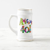 Phantastisch 40 T - Shirt und Geschenke zum Geburt Bierglas (Links)