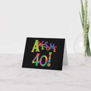 Phantastisch 40 T - Shirt und Geschenke zum Geburt Karte