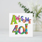 Phantastisch 40 T - Shirt und Geschenke zum Geburt Karte (Stehend Vorderseite)