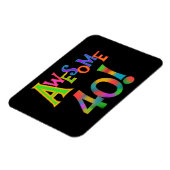 Phantastisch 40 T - Shirt und Geschenke zum Geburt Magnet (Linke Seite)