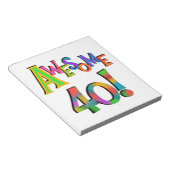 Phantastisch 40 T - Shirt und Geschenke zum Geburt Notizblock (angewinkelt)