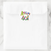 Phantastisch 40 T - Shirt und Geschenke zum Geburt Runder Aufkleber (Tasche)