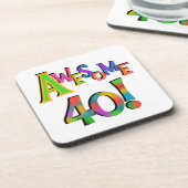 Phantastisch 40 T - Shirt und Geschenke zum Geburt Untersetzer (Linke Seite)