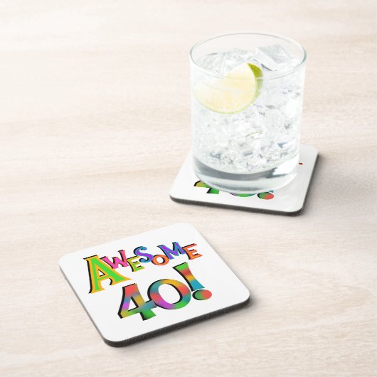 Phantastisch 40 T - Shirt und Geschenke zum Geburt Untersetzer (Rechte Seite)