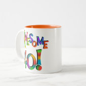 Phantastisch 40 T - Shirt und Geschenke zum Geburt Zweifarbige Tasse (Vorderseite Links)