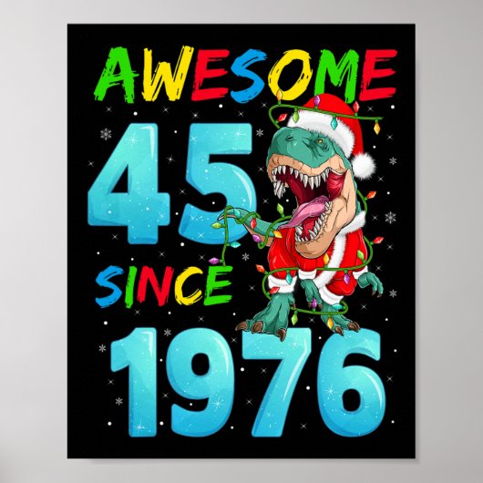 Phantastisch 45 Seit 1976 Dinosaurier 45. Geburtst Poster (Vorne)