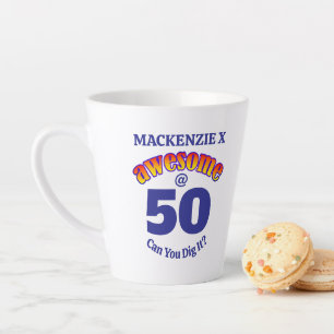 PHANTASTISCH 50 BLAU Geburtstag Milchtasse