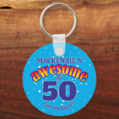 PHANTASTISCH 50 BLAU Geburtstag Schlüsselanhänger (Vorderseite)