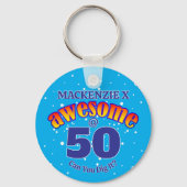 PHANTASTISCH 50 BLAU Geburtstag Schlüsselanhänger (Rückseite)