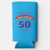 PHANTASTISCH 50 Geburtstag auf BLAU Selters Dosenkühler (Rückseite)