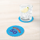 PHANTASTISCH 50 GeburtstagsLICHT BLAU Untersetzer (Vor Ort)