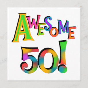 Phantastisch 50 T - Shirt und Geschenke zum Geburt Karte