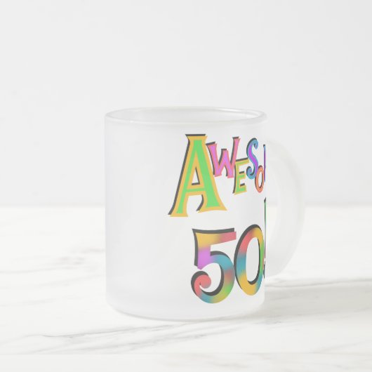 Phantastisch 50 T - Shirt und Geschenke zum Geburt Mattglastasse (VorderseiteRechts)