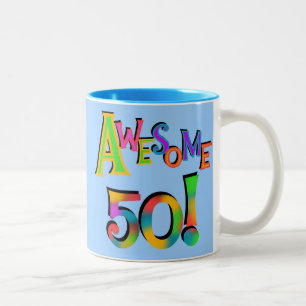 Phantastisch 50 T - Shirt und Geschenke zum Geburt Zweifarbige Tasse