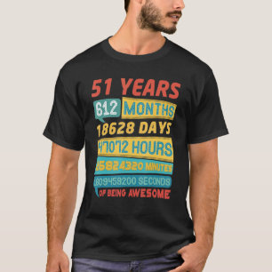 Phantastisch 51 Jahre alt Vintag 51. Geburtstag T-Shirt