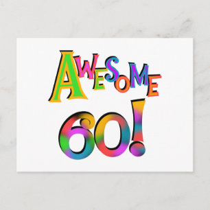 Phantastisch 60 T - Shirt und Geschenke zum Geburt Postkarte