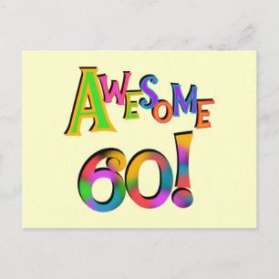 Phantastisch 60 T - Shirt und Geschenke zum Geburt Postkarte