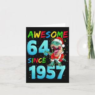 Phantastisch 64 Seit 1957 Dinosaurier 64. Geburtst Karte