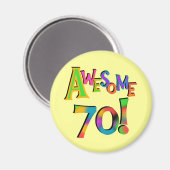 Phantastisch 70 T - Shirt und Geschenke zum Geburt Magnet (Vorderseite/Rückseite)